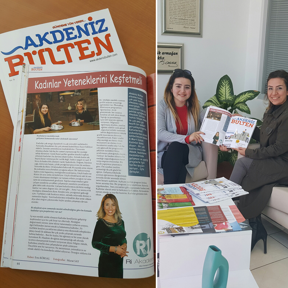 Kurucumuz Nilgün İŞLEK, Akdeniz Bülten Dergisi’nde
