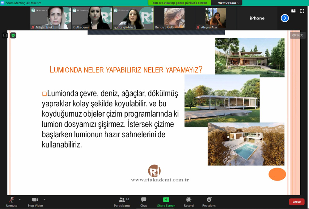 Online seminerlerimizden online kareler :)